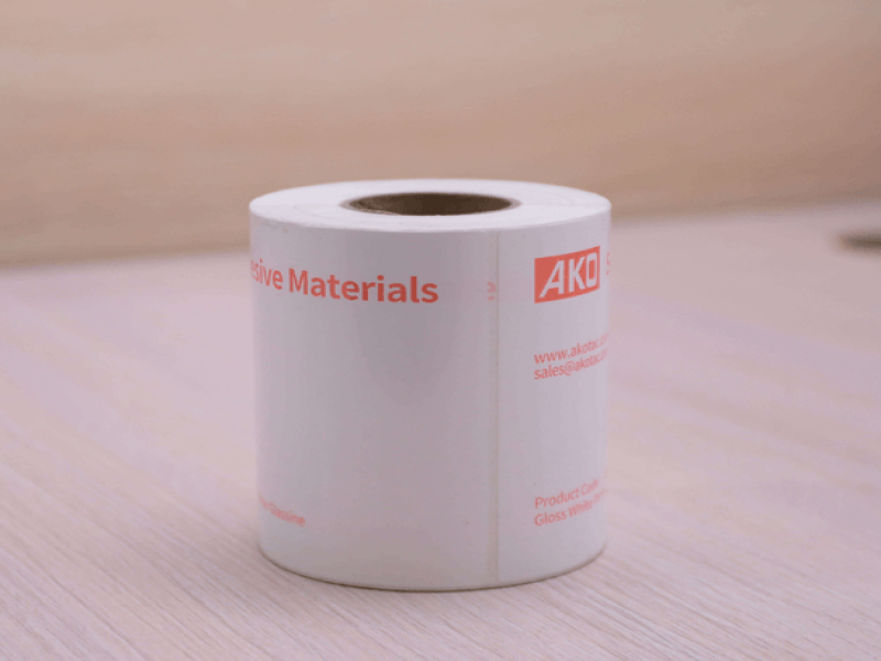 White Glassine Synthetic Self Adhesive Thermal Paper